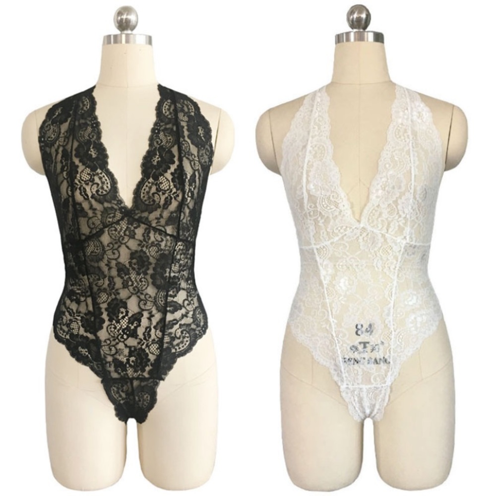 Sexy lingerie lace cheeky bodysuit/teddy in black - Picture 6 of 6